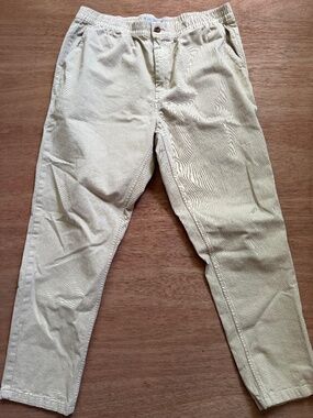 Outerknown 100% organic cotton pants men's size L beige coastal lounge pockets
